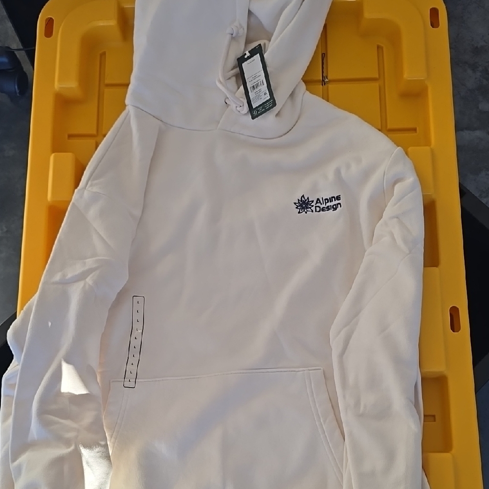 Alpine Design Men's Cream Hoodie Sweater
